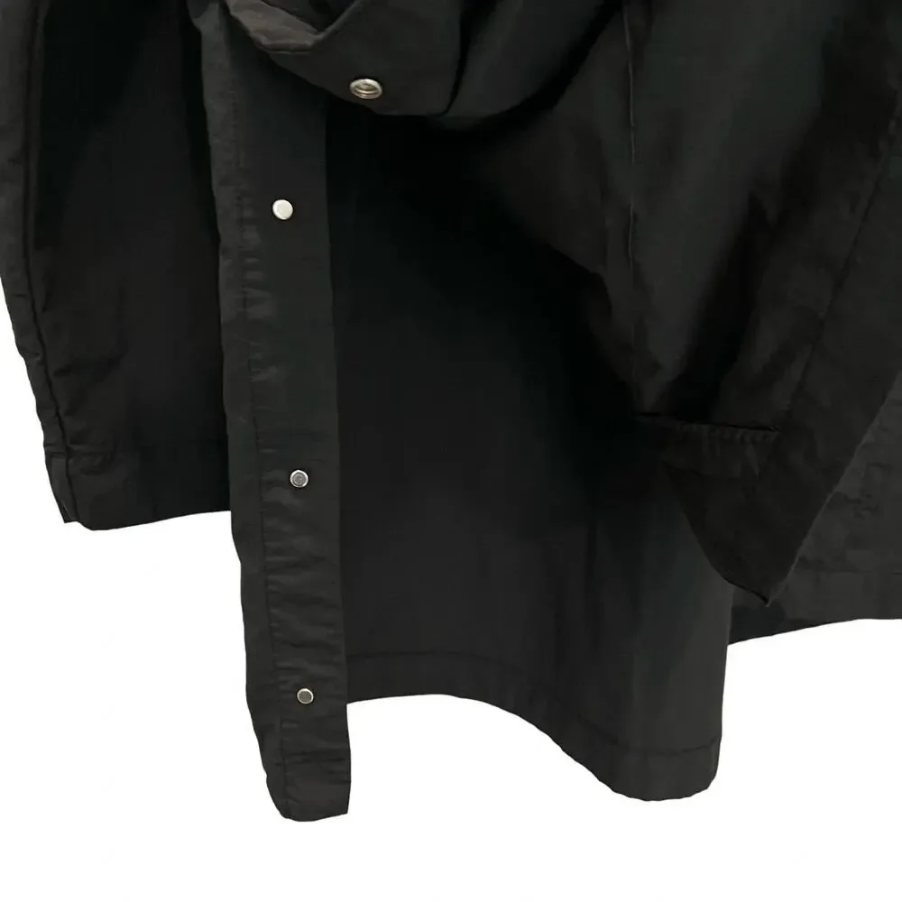 Adidas Jacket Womens Medium Black Hooded Windbreaker Full Zip Water Resistant